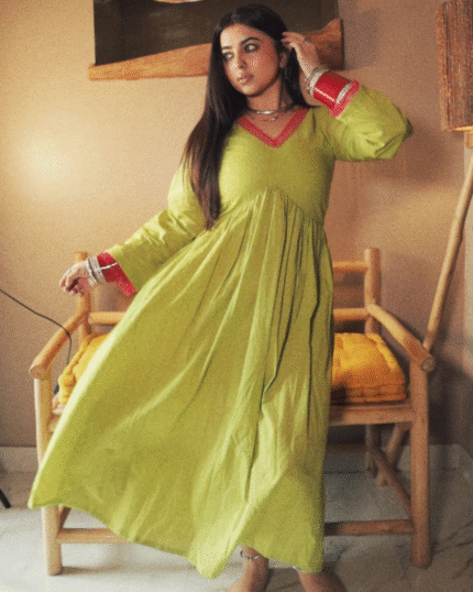Neon Grace Anarkali Kurti